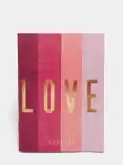 Розовый блокнот в клетку "LOVE", на скрепке, 32 листа