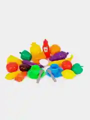 Набор продуктов игровой с посудой Green Plast НП028 Продукты разноцветный 28 предметов