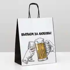 Зеленый подарочные крафт-пакеты с приколами по 1 шт  и 3 шт