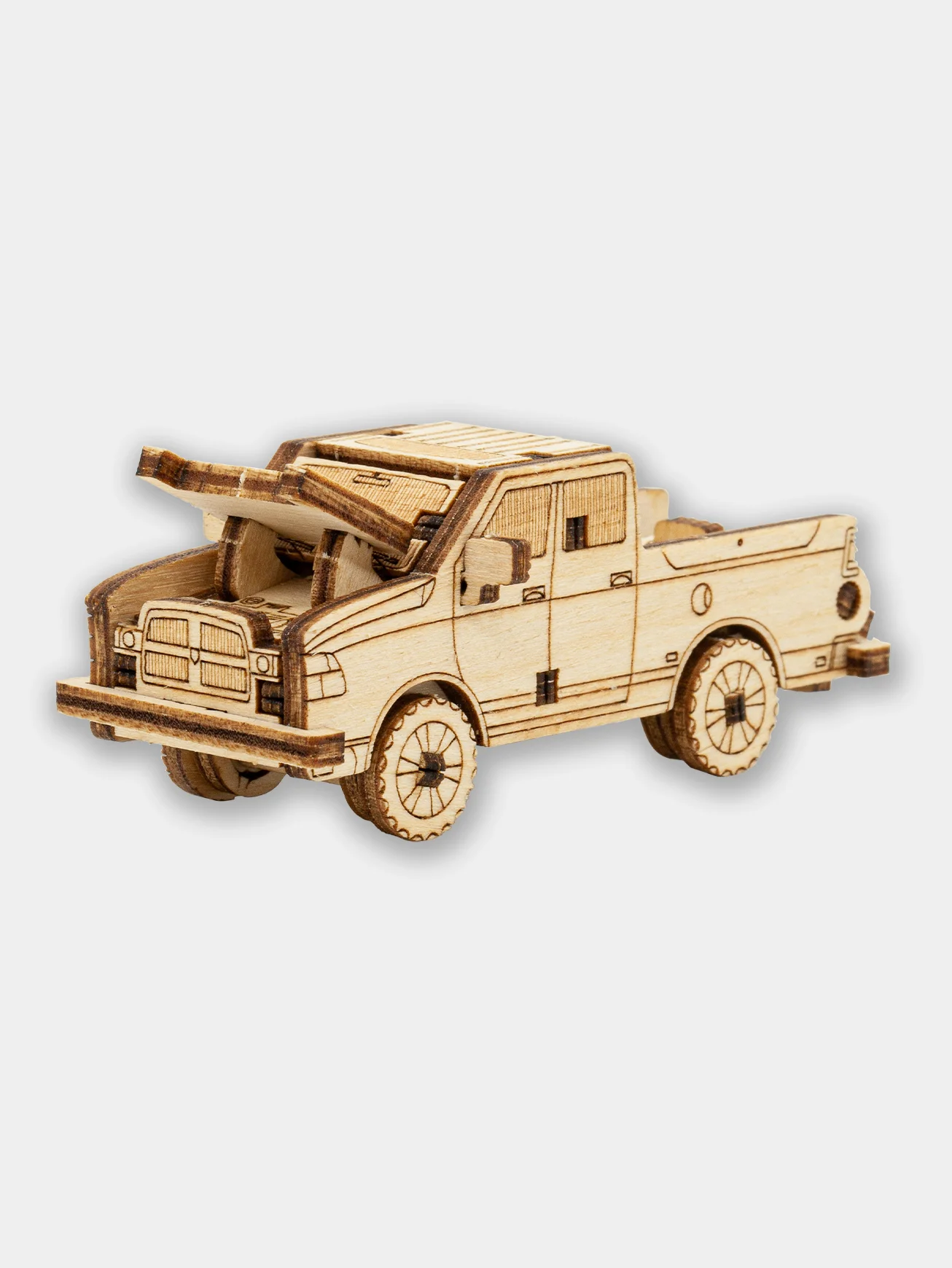 Деревянный конструктор UNIWOOD UNIT Пикап / Сборная модель Dodge RAM/ Додж