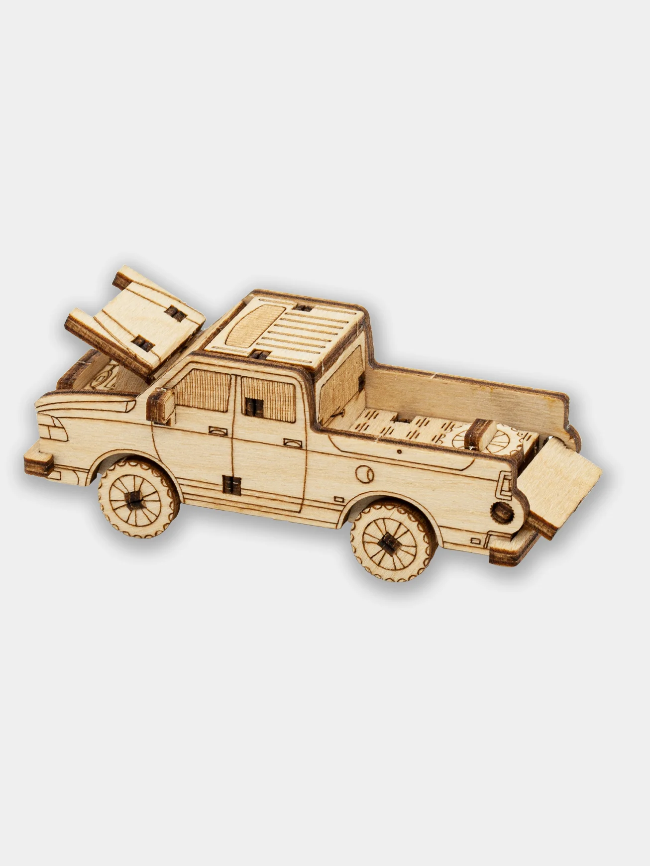 Деревянный конструктор UNIWOOD UNIT Пикап / Сборная модель Dodge RAM/ Додж