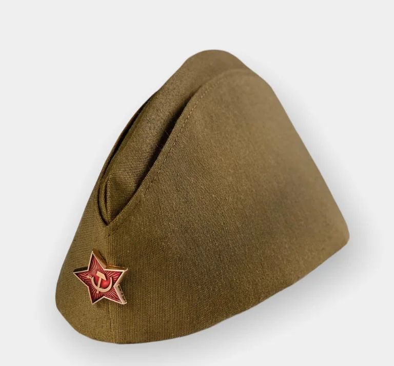 Пилотка детская военная, с красной звездой, размеры от  52 до 60