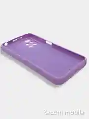 Лавандовый чехол для Xiaomi Redmi 10 силиконовый с защитой камеры и бархатом внутри Редми 10
