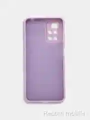 Лавандовый чехол для Xiaomi Redmi 10 силиконовый с защитой камеры и бархатом внутри Редми 10