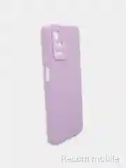 Лавандовый чехол для Xiaomi Redmi 10 силиконовый с защитой камеры и бархатом внутри Редми 10