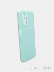 Чехол для Xiaomi Redmi 10 силиконовый с защитой камеры и бархатом внутри Редми 10