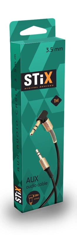 Кабель AUX Audio Cable "STiX", угловой, резиновый, 1 метр