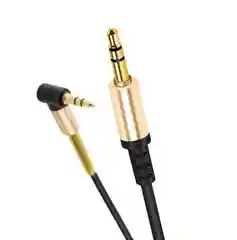 Черный кабель AUX Audio Cable "STiX", угловой, резиновый, 1 метр