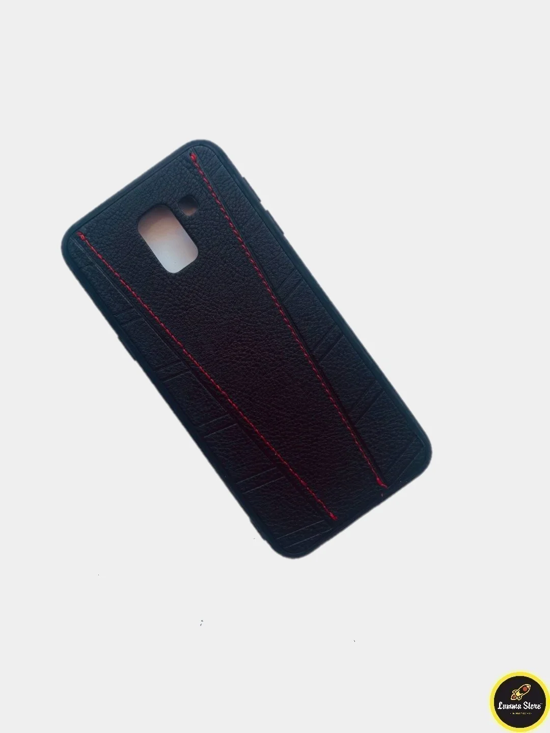 Красный чехол кожа + силикон для Samsung J6 2018