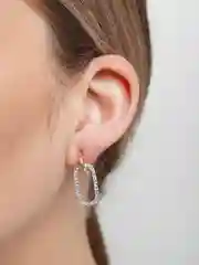 Серьги женские "Дуга со стразами"