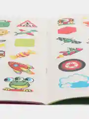 Салатовый книга для детей 4-7 лет, с наклейками, 12 страниц, размер 22 x 16