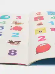Лазурный книга для детей 4-7 лет, с наклейками, 12 страниц, размер 22 x 16