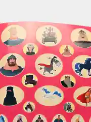 Красный книжка с наклейками (более 50 наклеек с героями мультфильма).Три Богатыря.Конь Юлий
