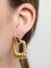 Желтый серьги бижутерные, разные виды