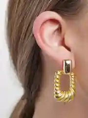 Желтый серьги бижутерные, разные виды