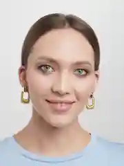 Желтый серьги бижутерные, разные виды