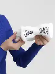 Белый повязка для волос OMG