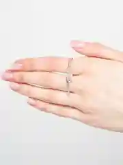 Серебряный кулон на леске "Слеза Ангела", с камнем
