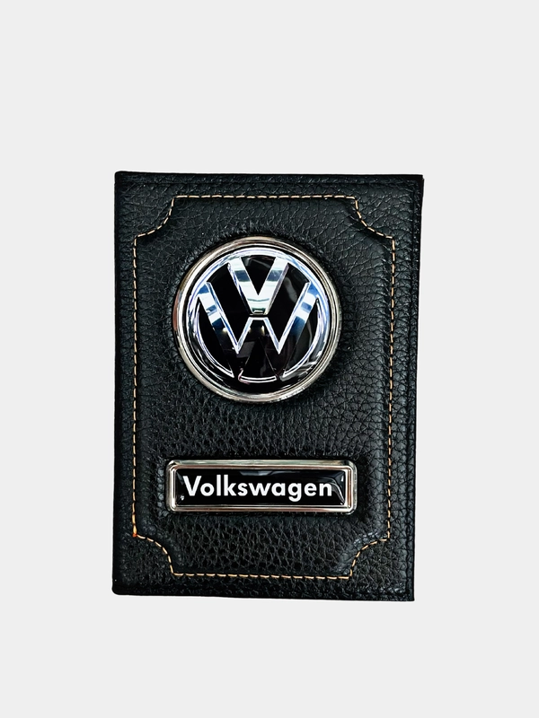 Обложка для автодокументов VOLKSWAGEN из натуральной кожи/бумажник/документница