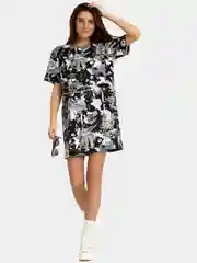 Хром платье-футболка Oversize, короткая туника, большие размеры 42-60