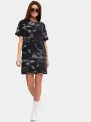 Угольный платье-футболка Oversize, короткая туника, большие размеры 42-60