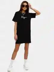 Платье-футболка Oversize с принтом, короткое