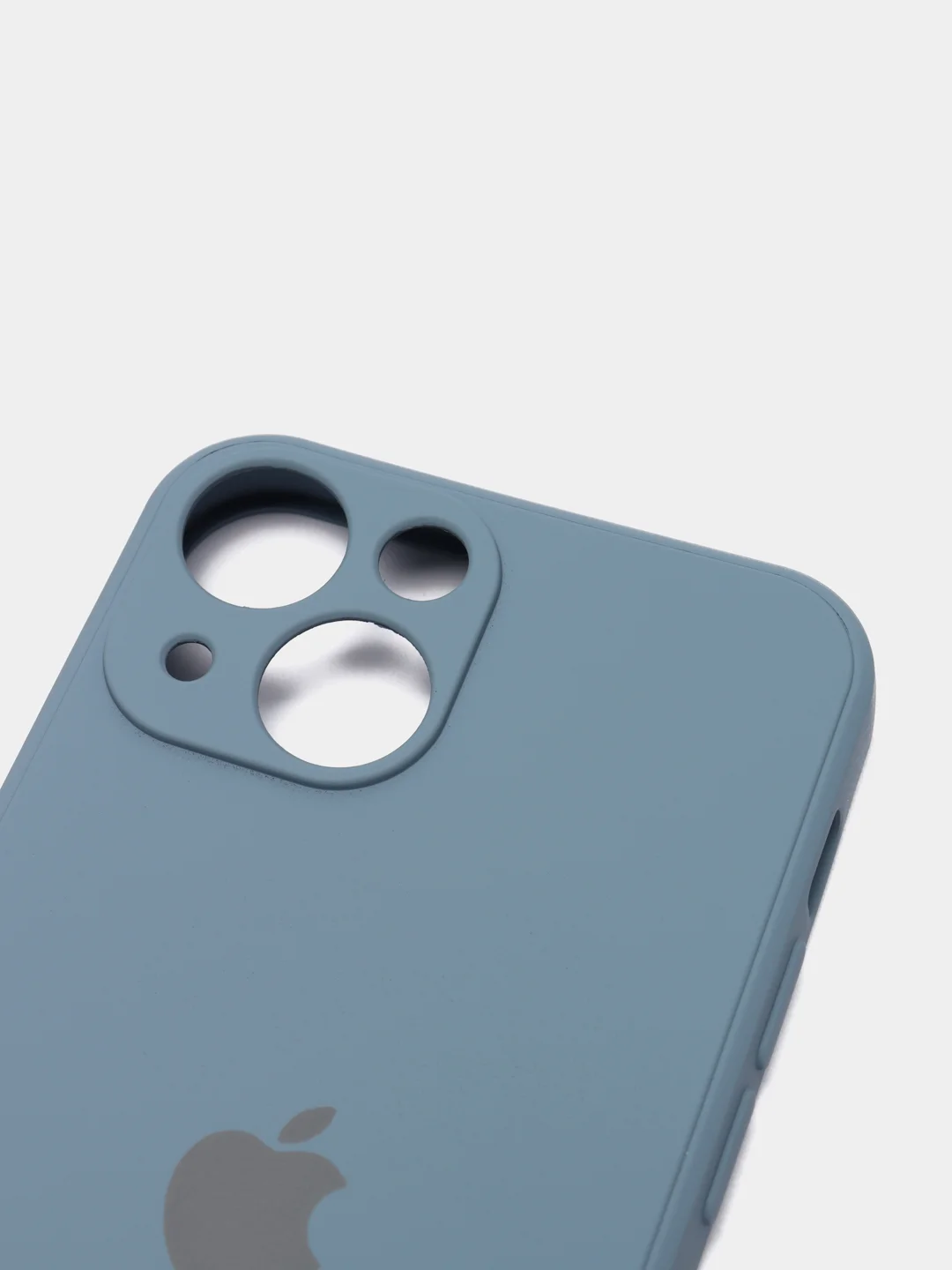 Светло-синий чехол на iPhone 11, 13, 12, XR, Pro, Max, Mini, бархатный