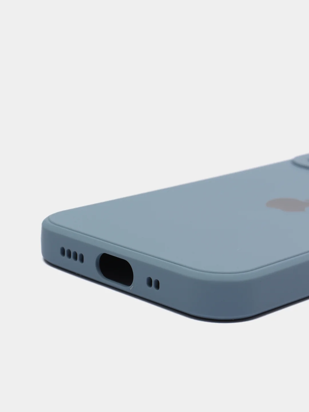 Светло-синий чехол на iPhone 11, 13, 12, XR, Pro, Max, Mini, бархатный