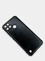 Угольный чехол Realme C21Y, Realme C25Y Реалми С21У / С25У черный, силиконовый, под кожу