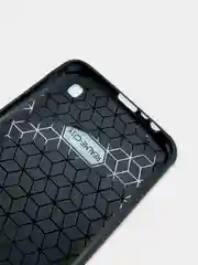 Угольный чехол Realme C21Y, Realme C25Y Реалми С21У / С25У черный, силиконовый, под кожу