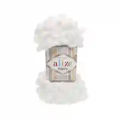 Бежевый пряжа Alize puffy петельки большие, 100% микрополиэстр, 100 гр 9,5 м