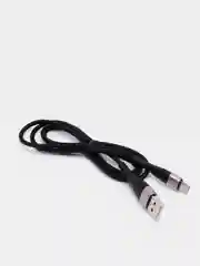 Черный кабель быстрая зарядка 3А Type-C, micro, iPhone lightning, USB, тайпси, FAST quick charge