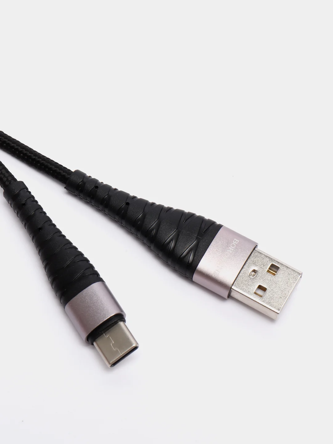 Черный кабель быстрая зарядка 3А Type-C, micro, iPhone lightning, USB, тайпси, FAST quick charge