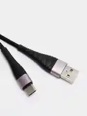 Черный кабель быстрая зарядка 3А Type-C, micro, iPhone lightning, USB, тайпси, FAST quick charge