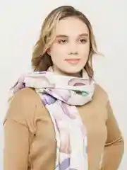 Молочный шарф женский кашемировый, шарф весенний однотонный, платок,шарф шерстяной, теплый палантин