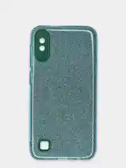Голубой чехол Samsung Galaxy A10 блестящий, Самсунг Галакси А10 с защитой камеры