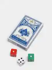 Набор для игры в покер: 3 кубика, карты, 54 штук, разные цвет