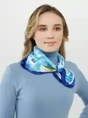 Розовый женский платок 50х50 см
