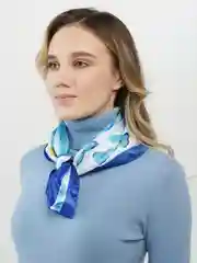 Розовый женский платок 50х50 см