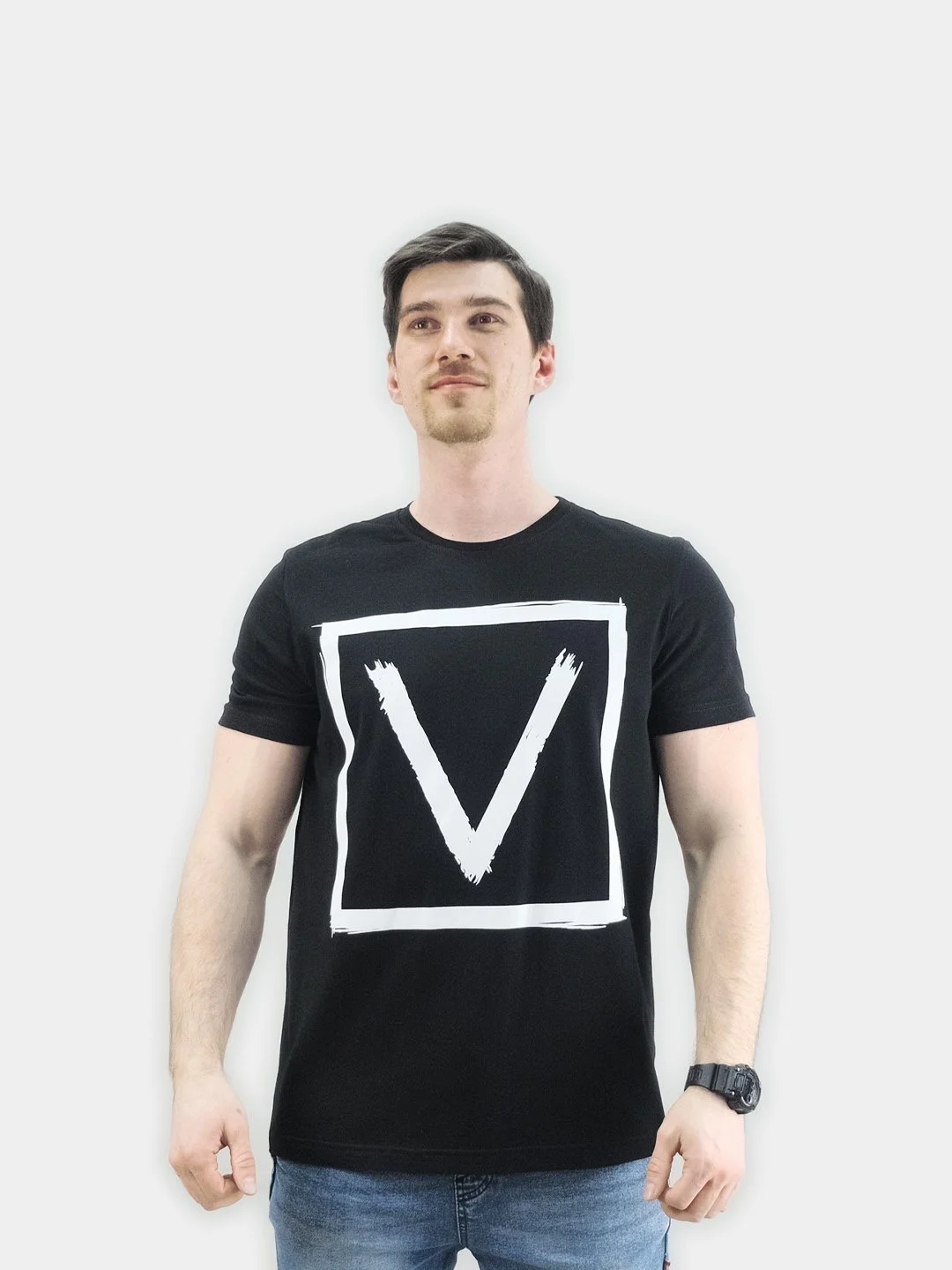 Мужская футболка "Z", "V", черная