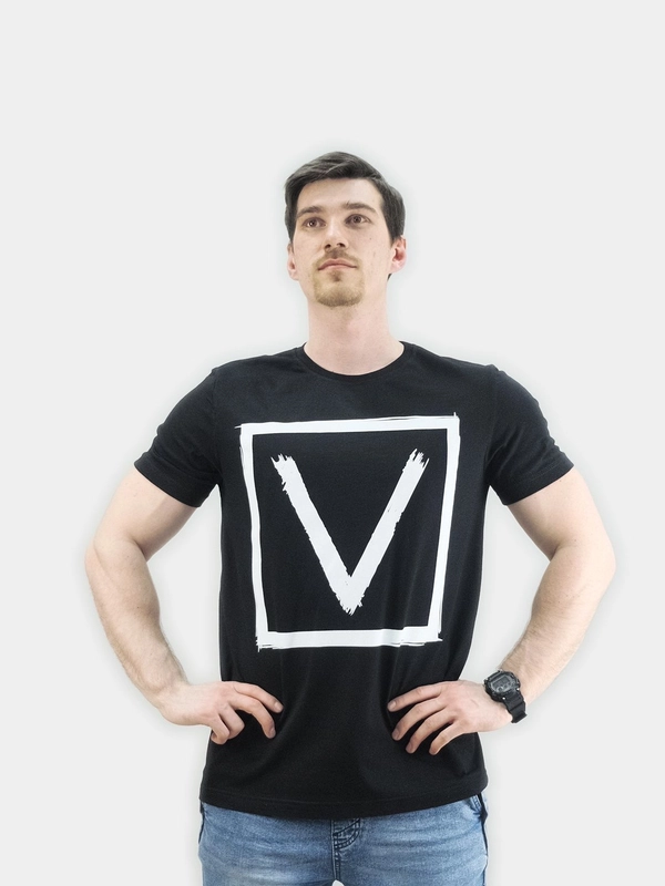 Мужская футболка "Z", "V", черная