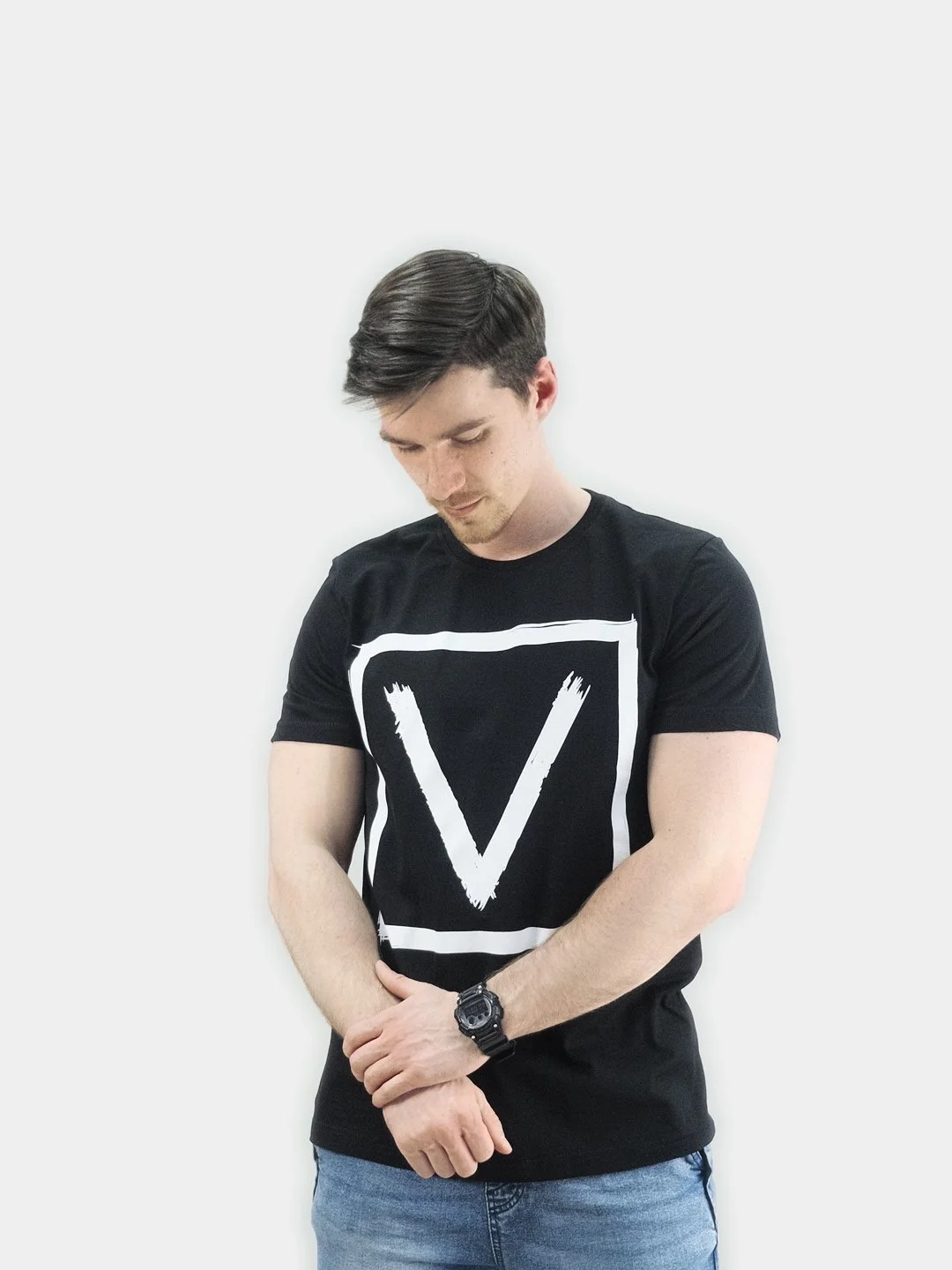 Мужская футболка "Z", "V", черная
