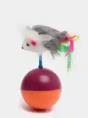 Игрушка для котят и кошек "Мышь мяч-неваляшка", 6 см