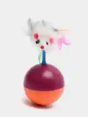 Игрушка для котят и кошек "Мышь мяч-неваляшка", 6 см