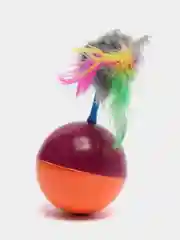 Игрушка для котят и кошек "Мышь мяч-неваляшка", 6 см