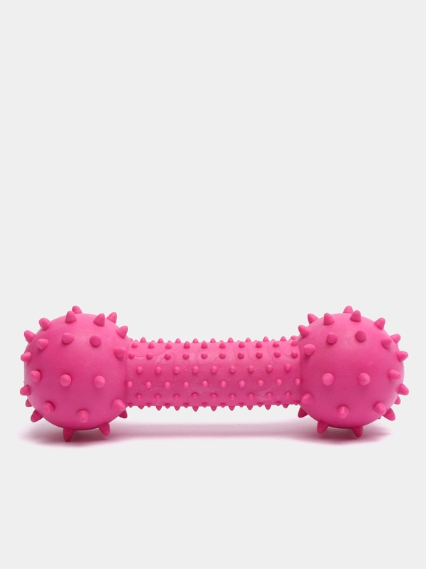 Игрушка "Булава" красная, двойная, с двумя колокольчиками, 14 см