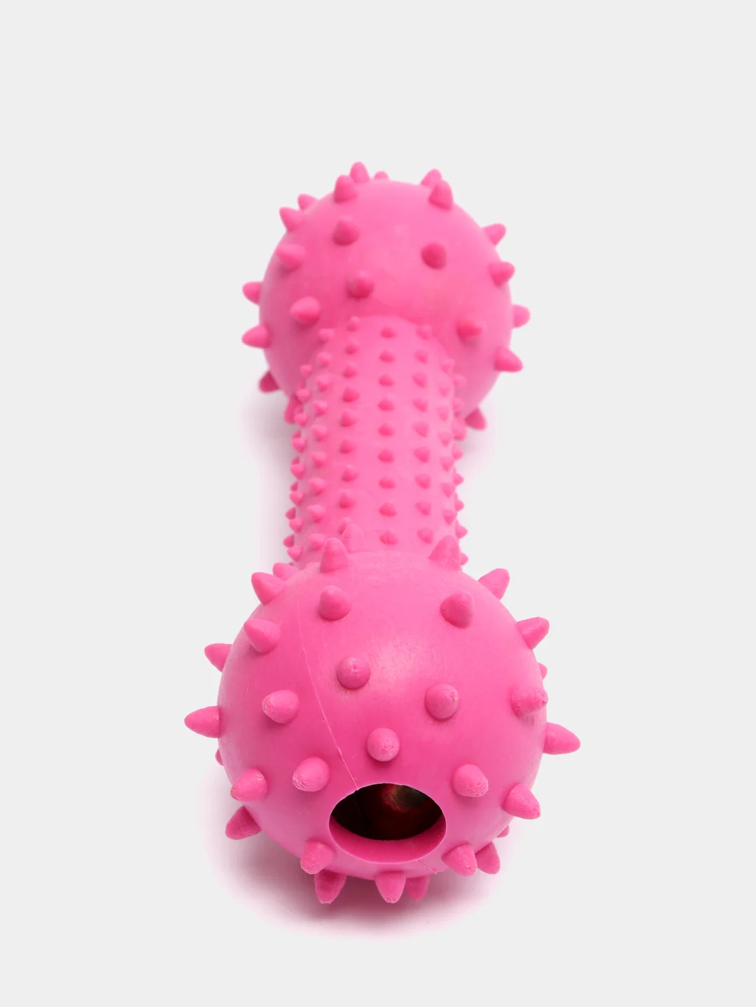 Игрушка "Булава" красная, двойная, с двумя колокольчиками, 14 см