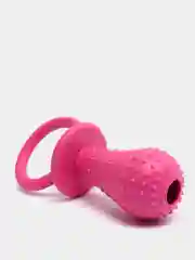 Игрушка соска большая красная, с колокольчиком, из термопластичной резины, 14 на 6 см