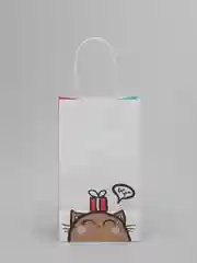 Кремовый подарочный пакетик