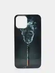 Угольный силиконовый чехол с принтом для iPhone 12, 12 Pro с принтом рисунком